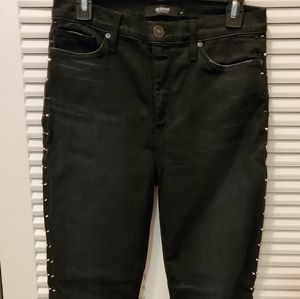 Hudson USA Womens Black Studded Jeans Size 29